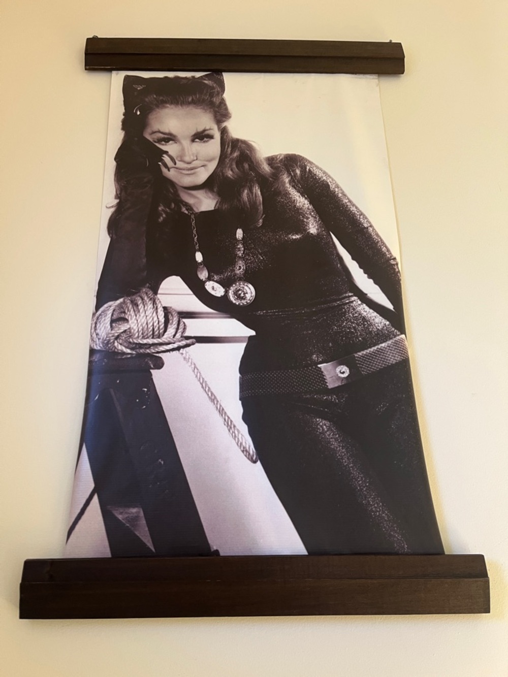 Vintage Black & White Catwoman Wall Art Poster